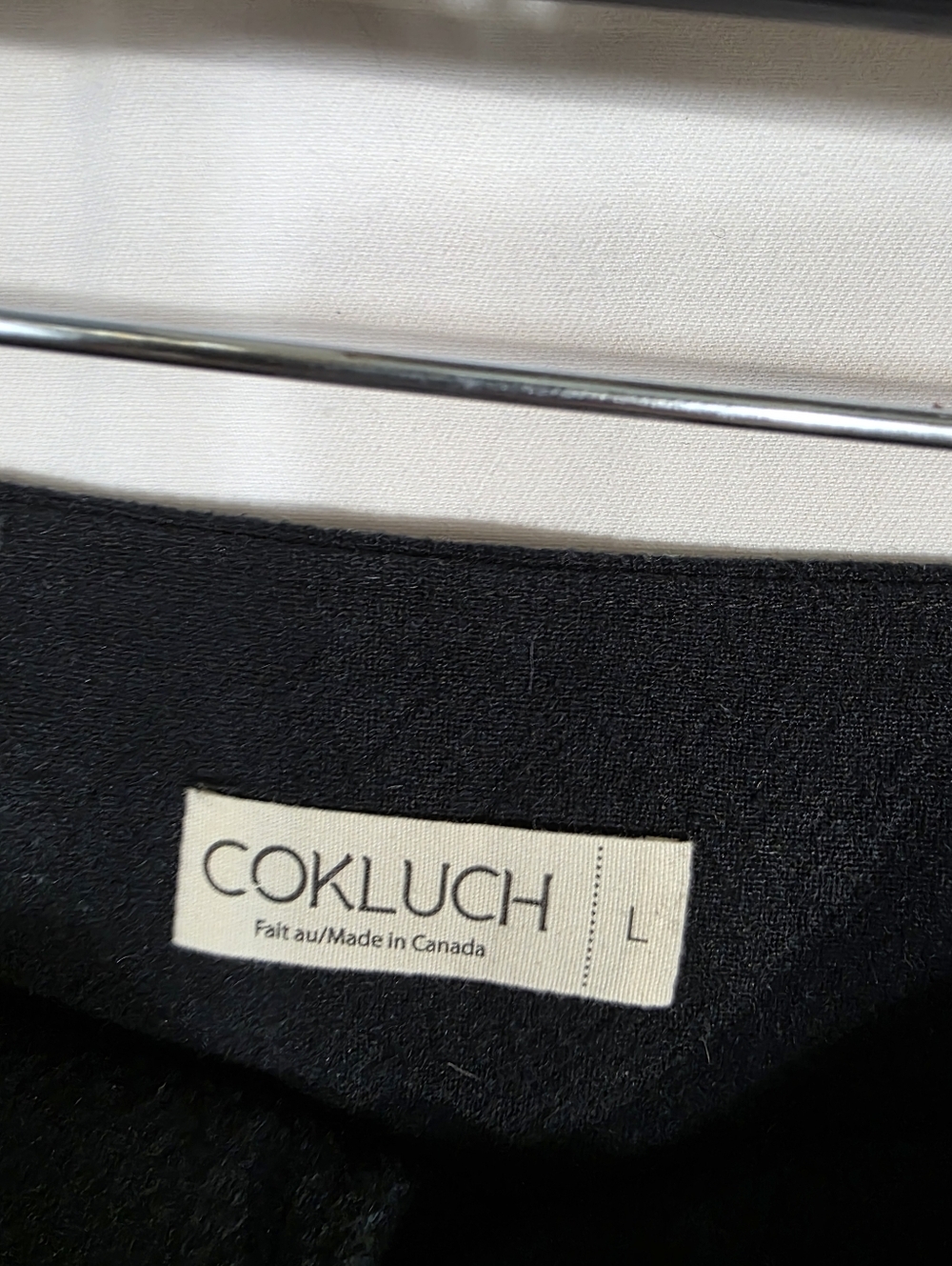 Cokluch textured cotton Women's Black Wide-Leg Trousers with Tie Waist canadian - Picture 8 of 11